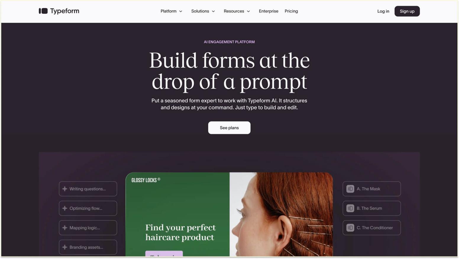 Typeform conversational survey builder