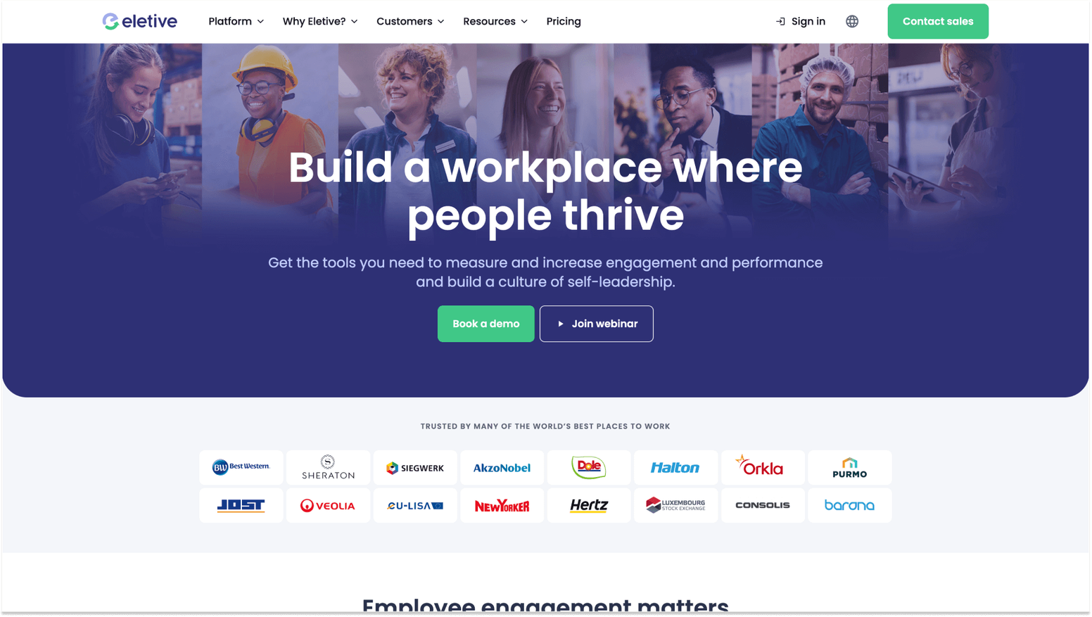Tools and Software for the Employee Engagement Index: Eletive