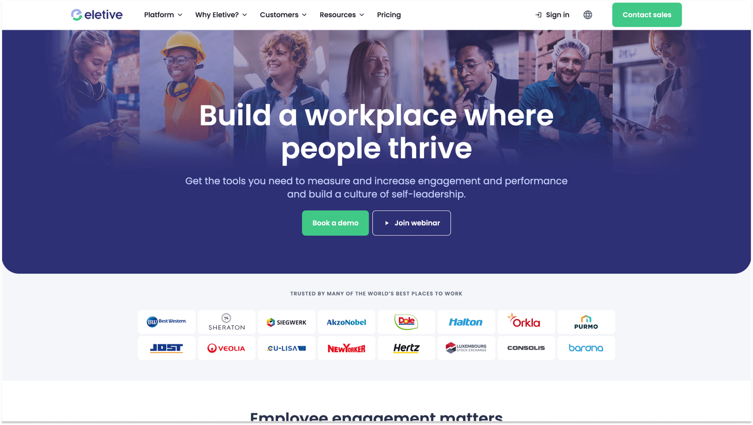 Tools and Software for the Employee Engagement Index: Eletive