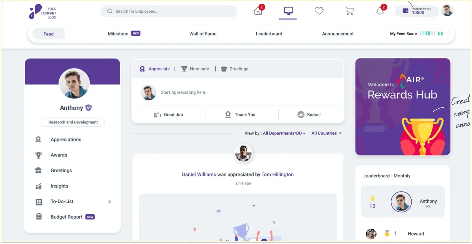 Vantage Circle vs. Workhuman: Vantage Circle Platform