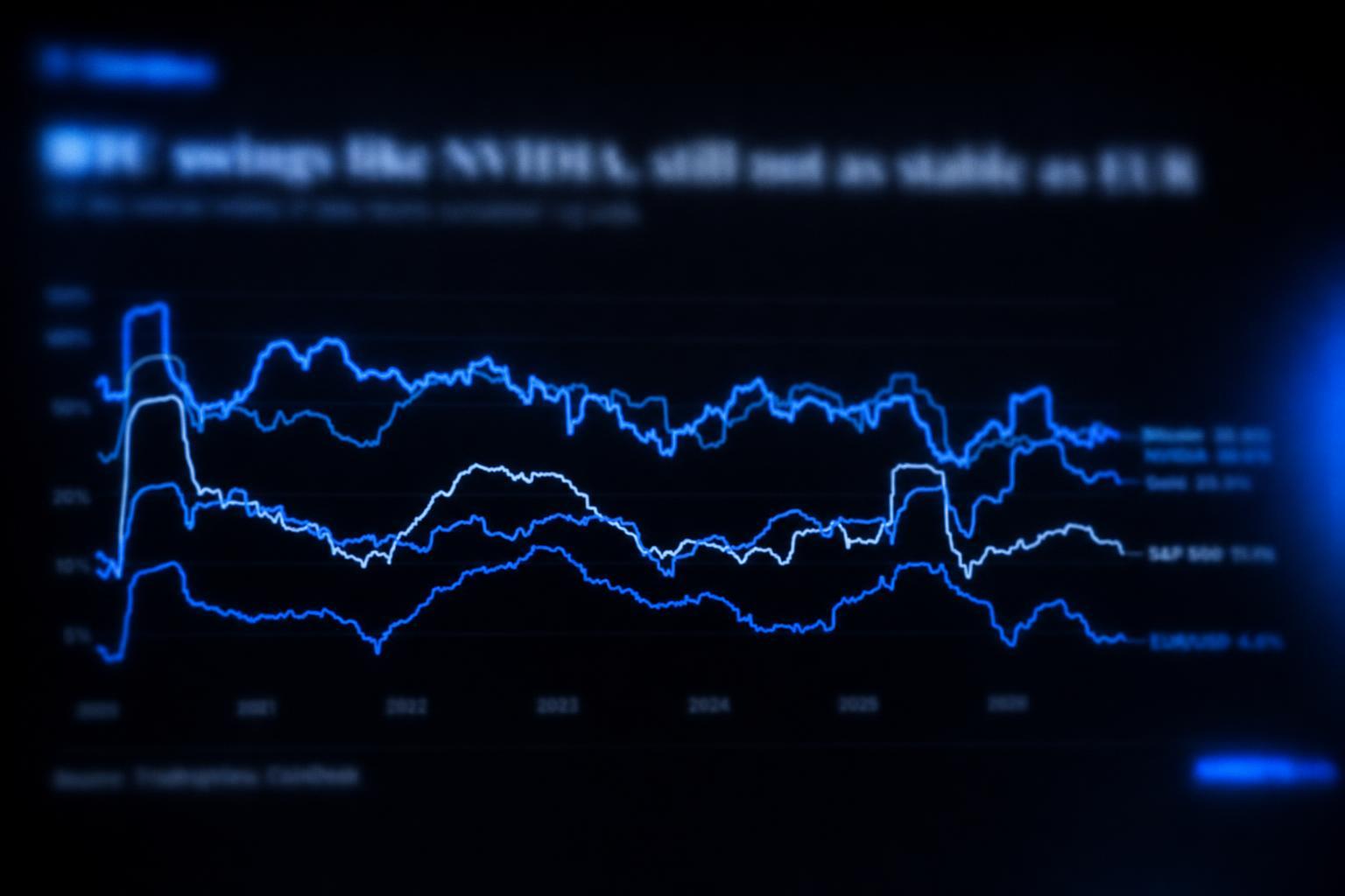 Bitcoin volatility draws comparison with Nvidia and the euro
