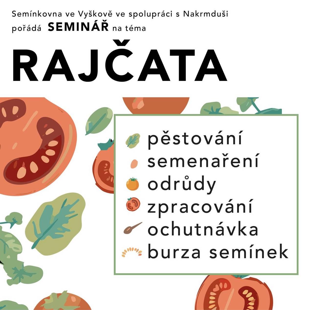 Pozvánka na seminář na téma rajčata
