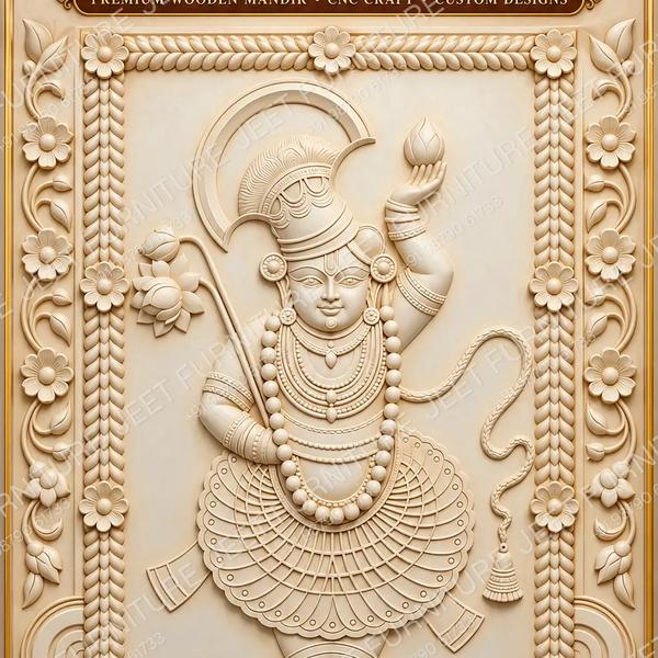 Shreenathji Carved Relief Panel