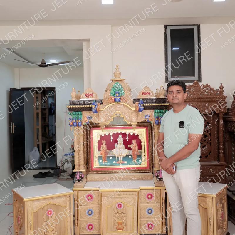 Designer Wooden Pooja Mandir - Image 1
