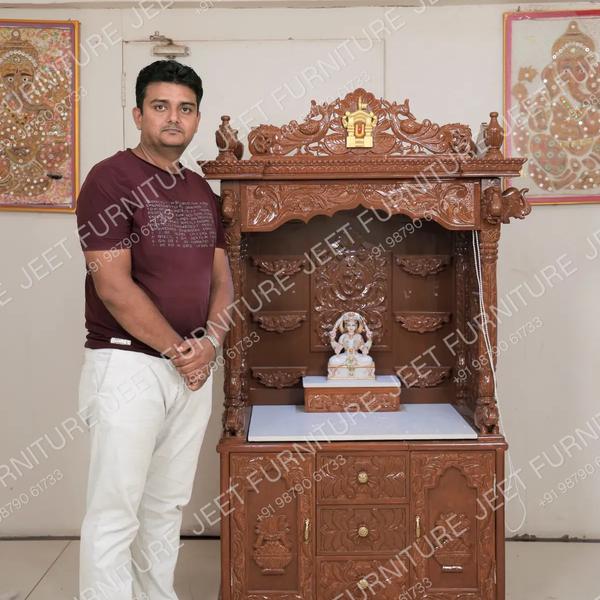 Elegant Wooden Pooja Mandir 