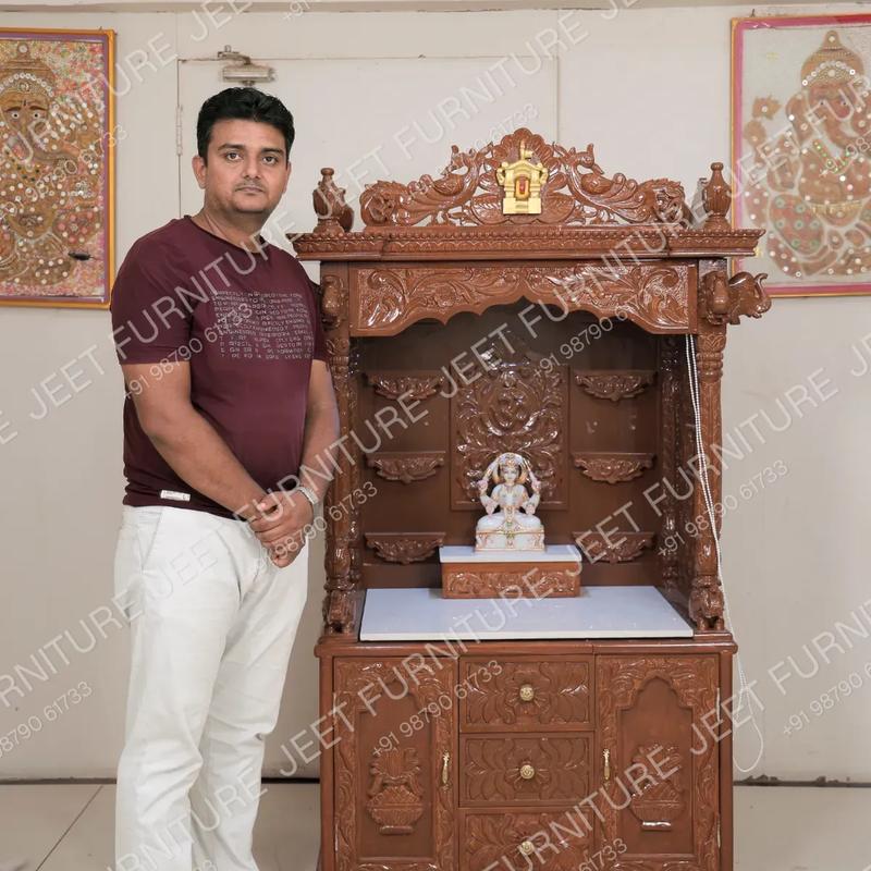 Elegant Wooden Pooja Mandir  - Image 1