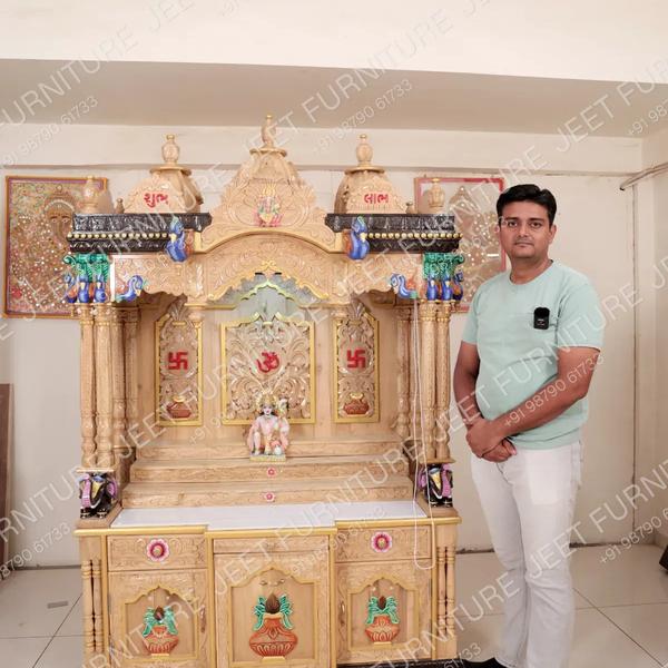 Traditional Wooden Pooja Mandir