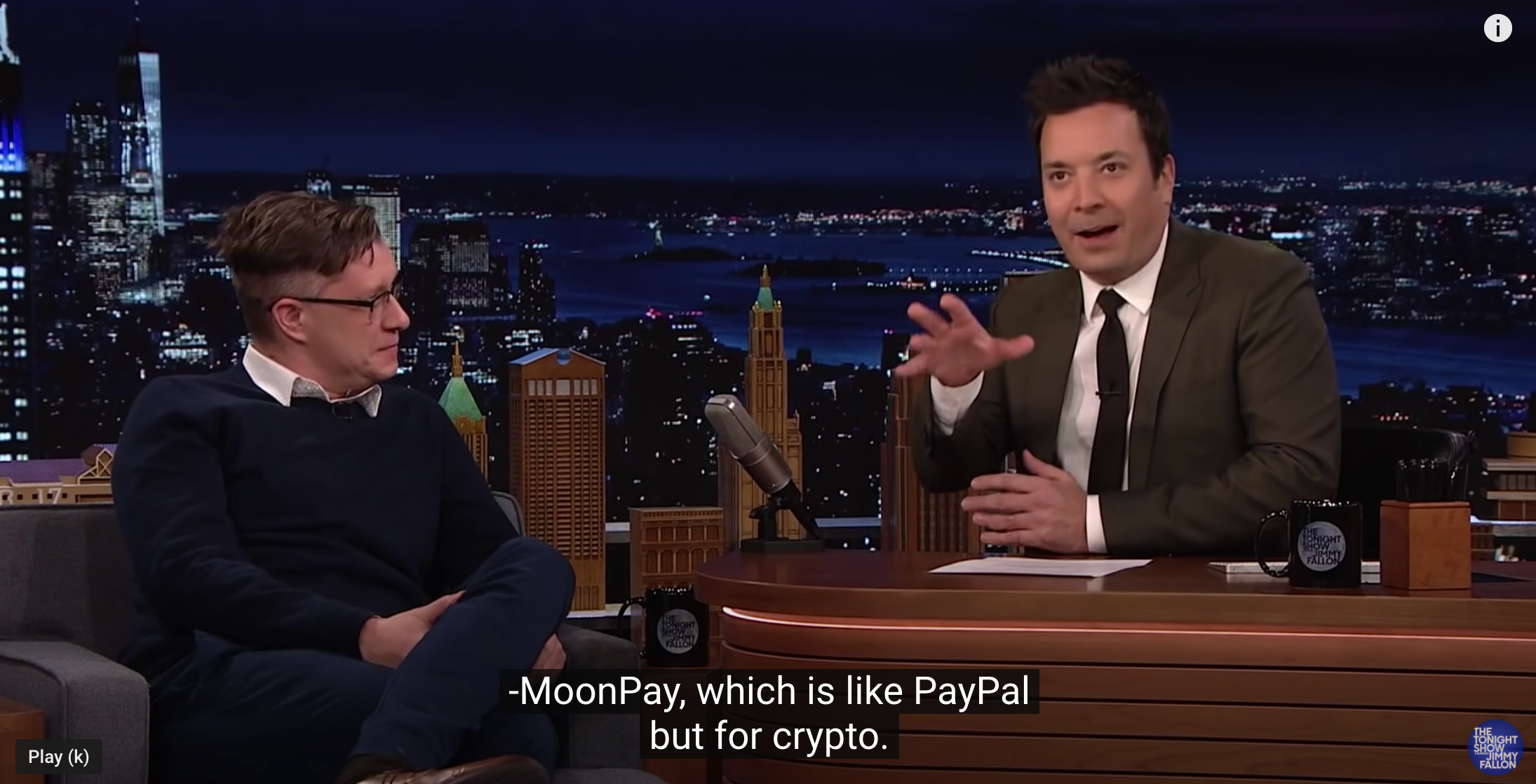 Jimmy Fallon buys first NFT with MoonPay.