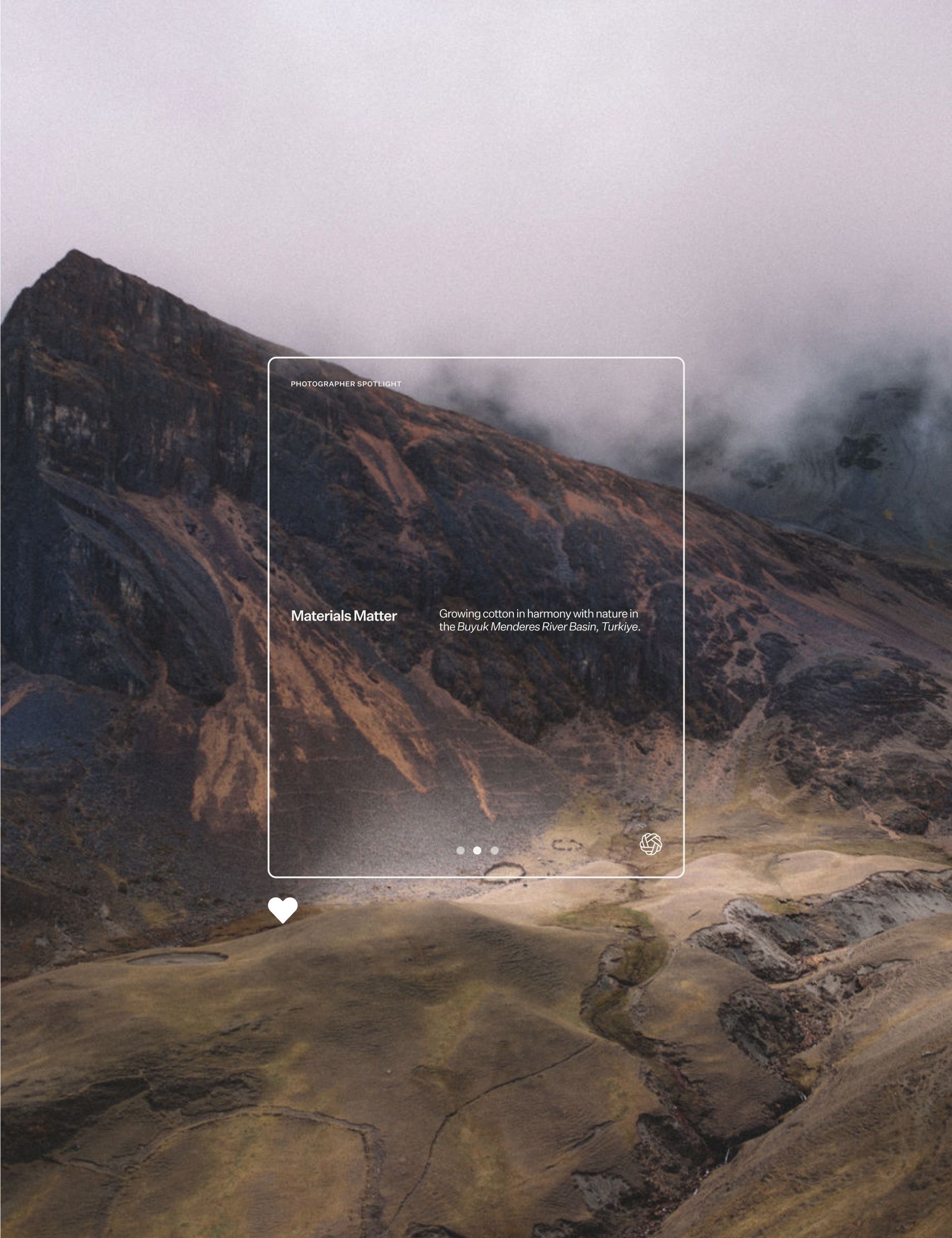 Imagery with a social frame overlay