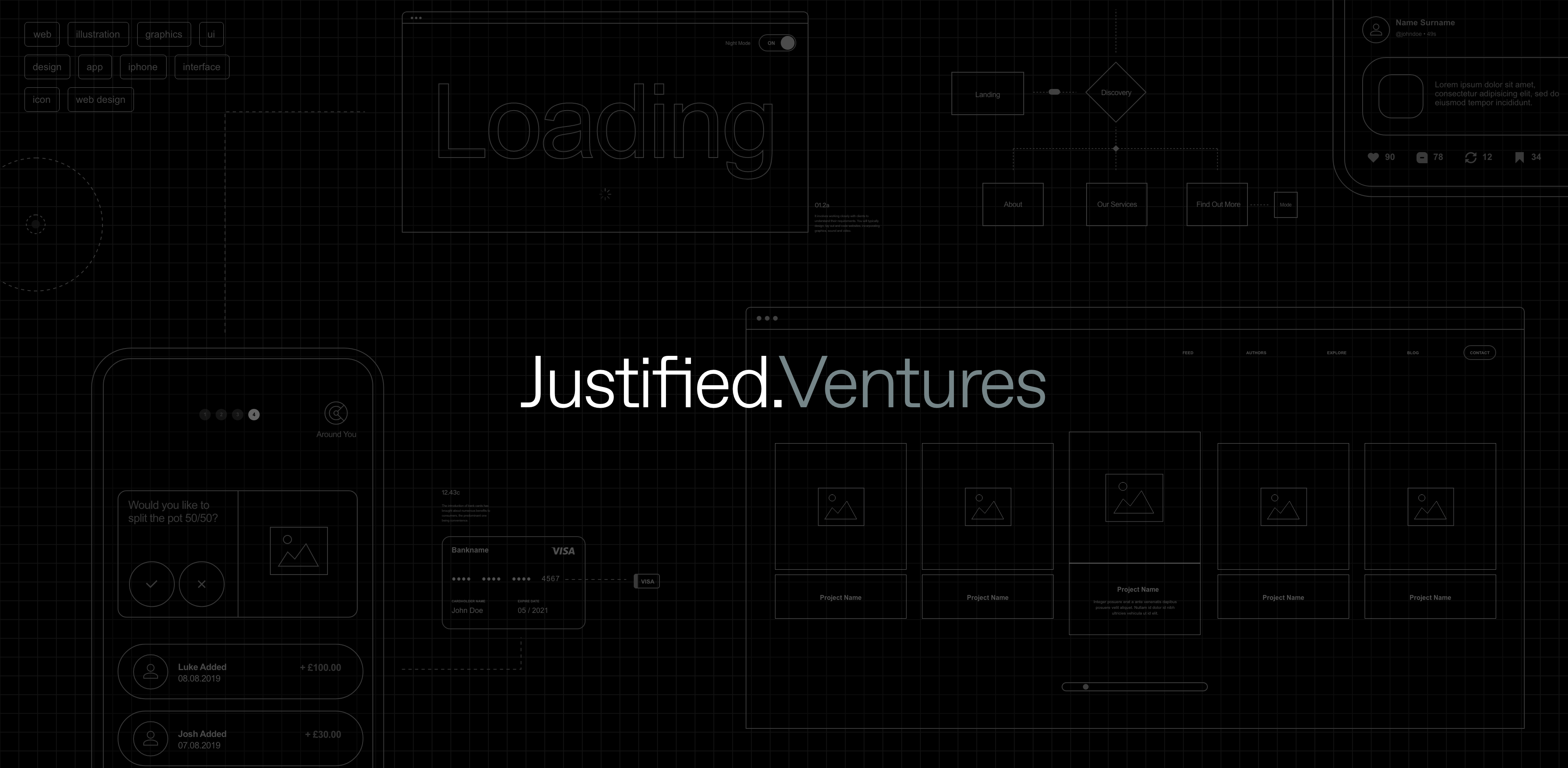 Justified Ventures Logo Wireframe