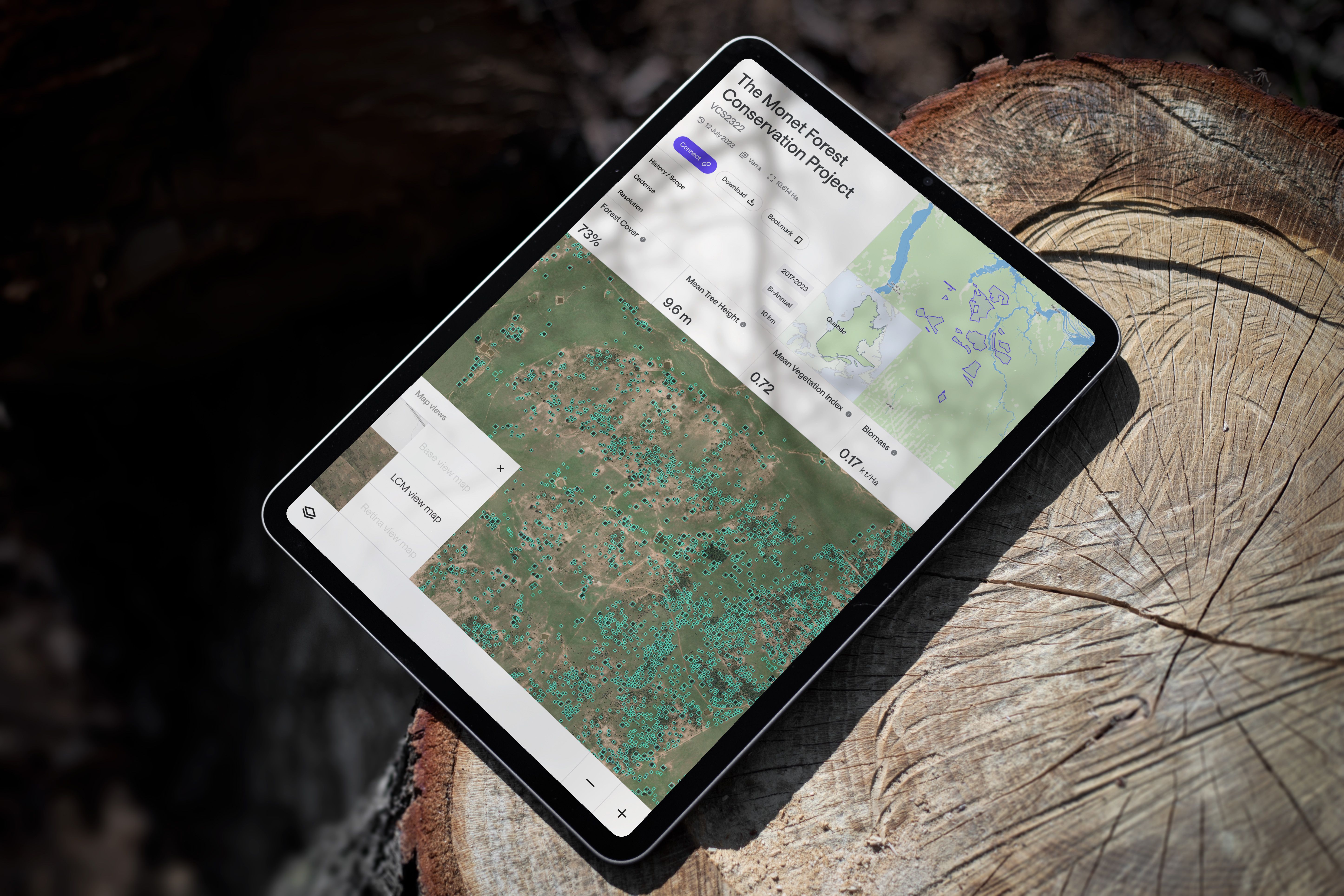 iPad showing Treefera product