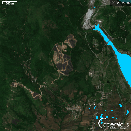 Satellite view of the San Manuel solar plant in Pangasinan, the Philippines