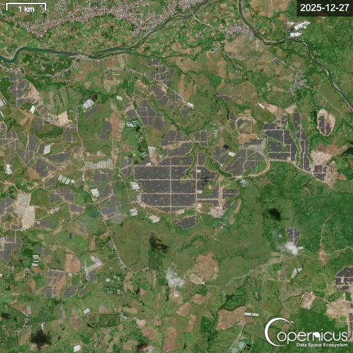 Satellite view of the Terra Solar plant in Nueva Ecija, the Philippines
