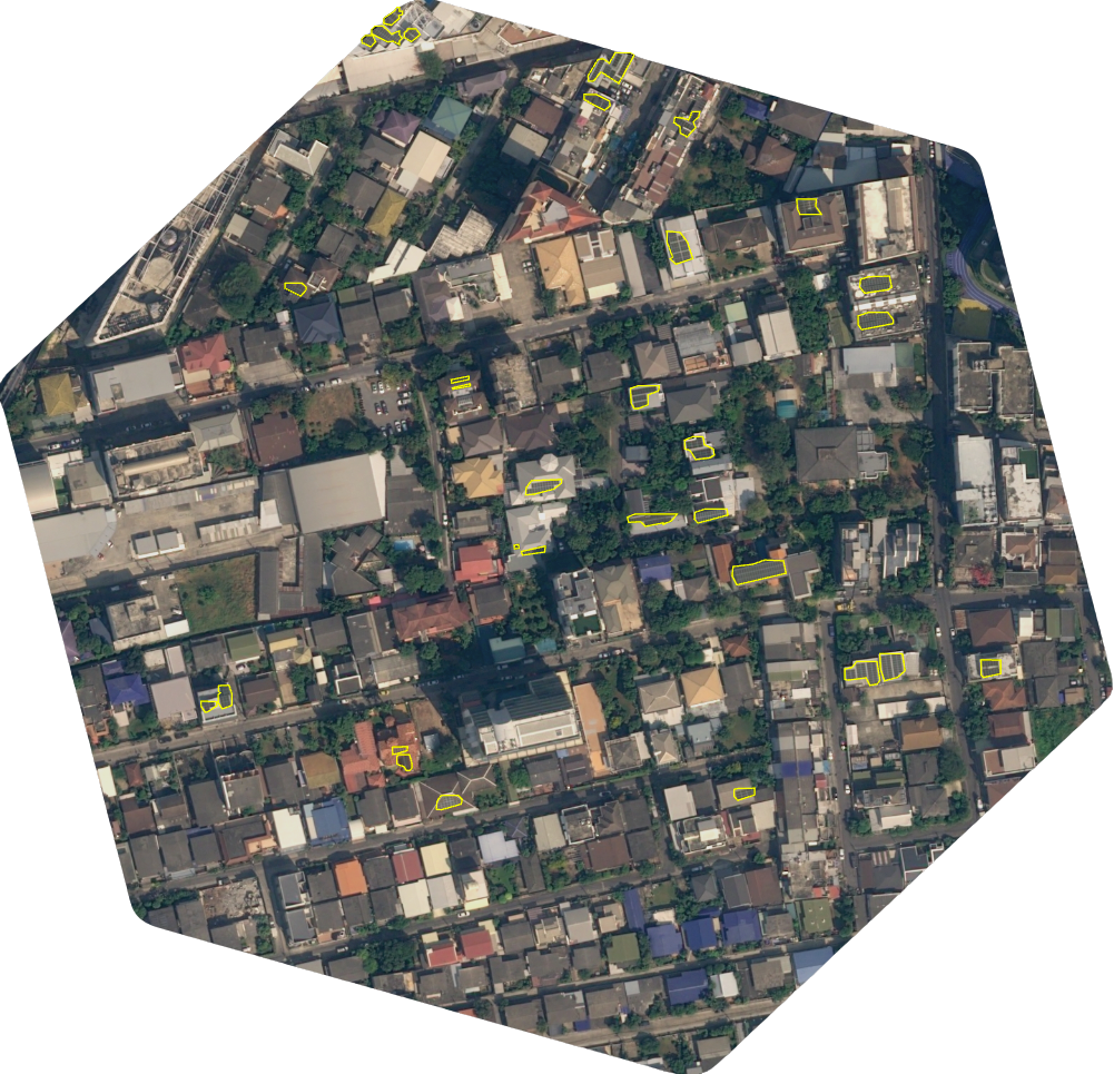 Labelled residential solar in Bangkok, Thailand