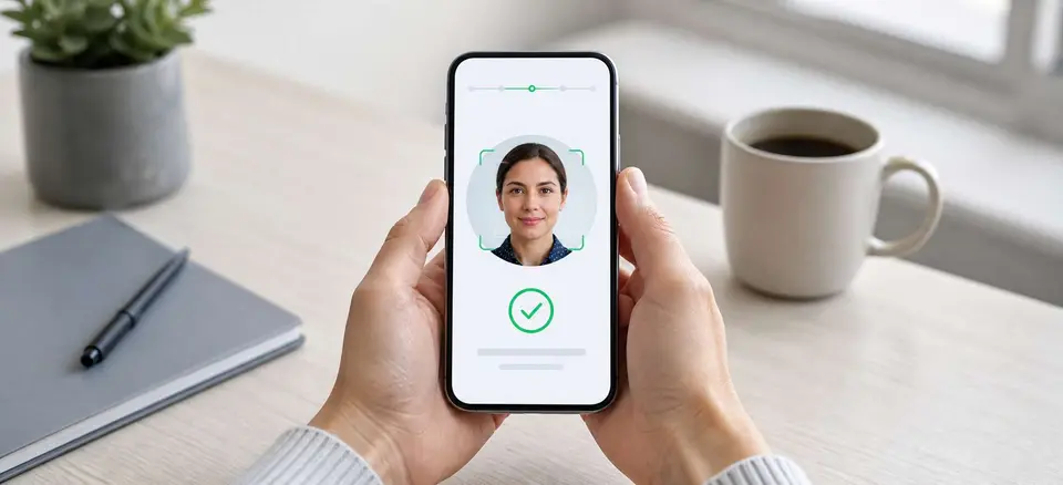 Identitetsverifikation på en mobiltelefon