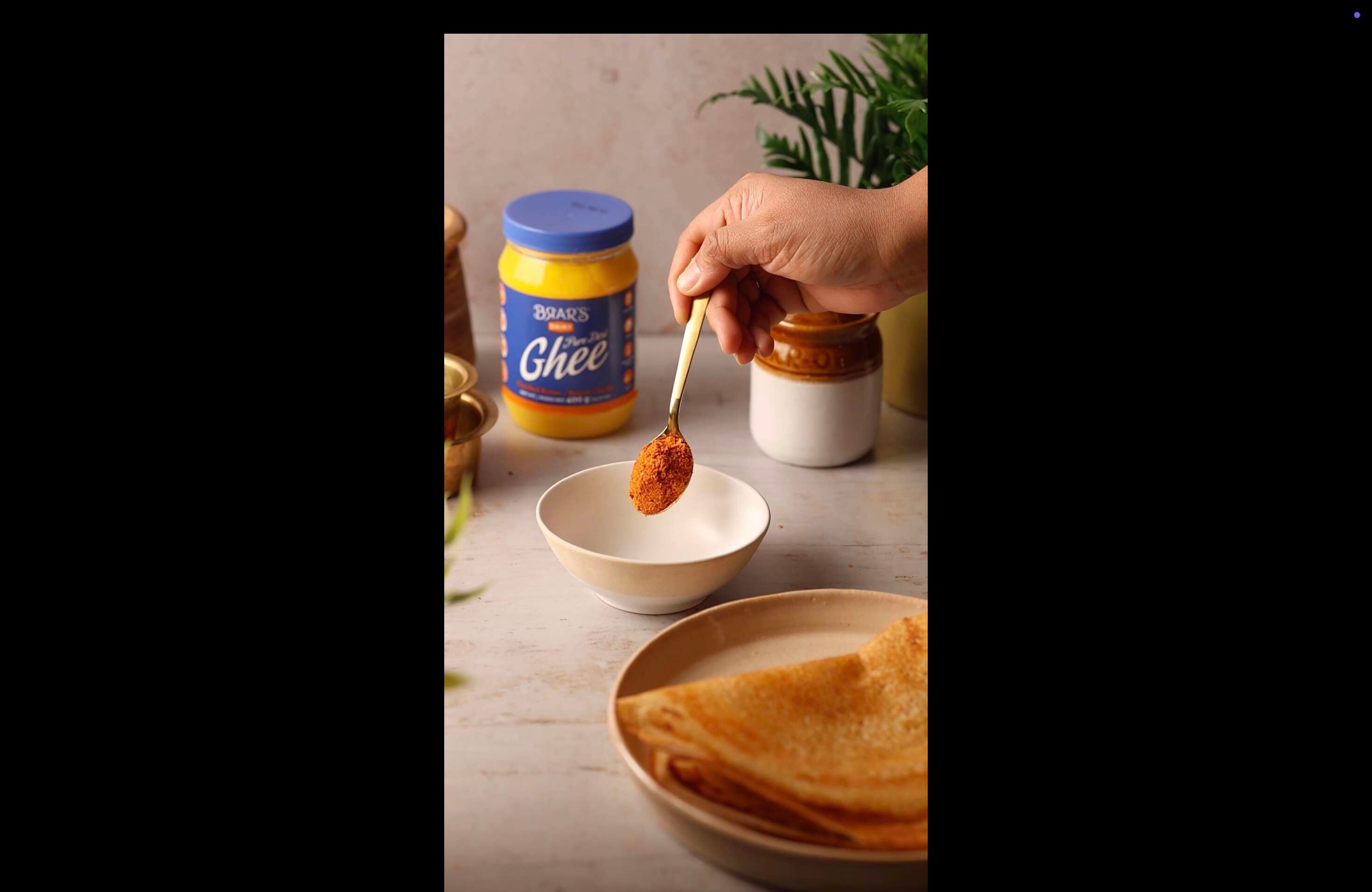Ghee Podi Dosa, step 3