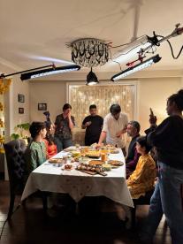 production crew on site
