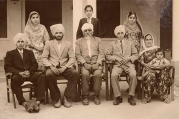 Jawala Singh Bains with family (circa 1966)