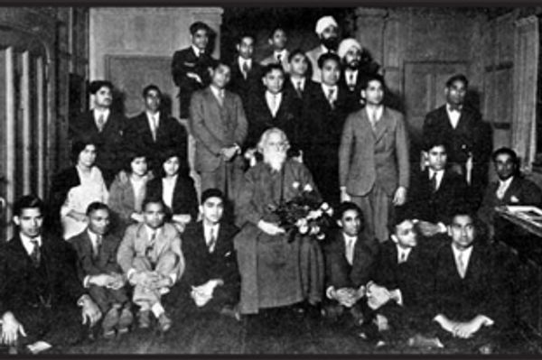 Noble laureate Tagore, with Indian Students at Berkeley University