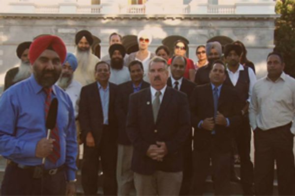Sikhs with Assemblyman Dan Logue