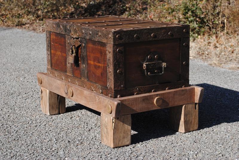 Wood and metal trunk