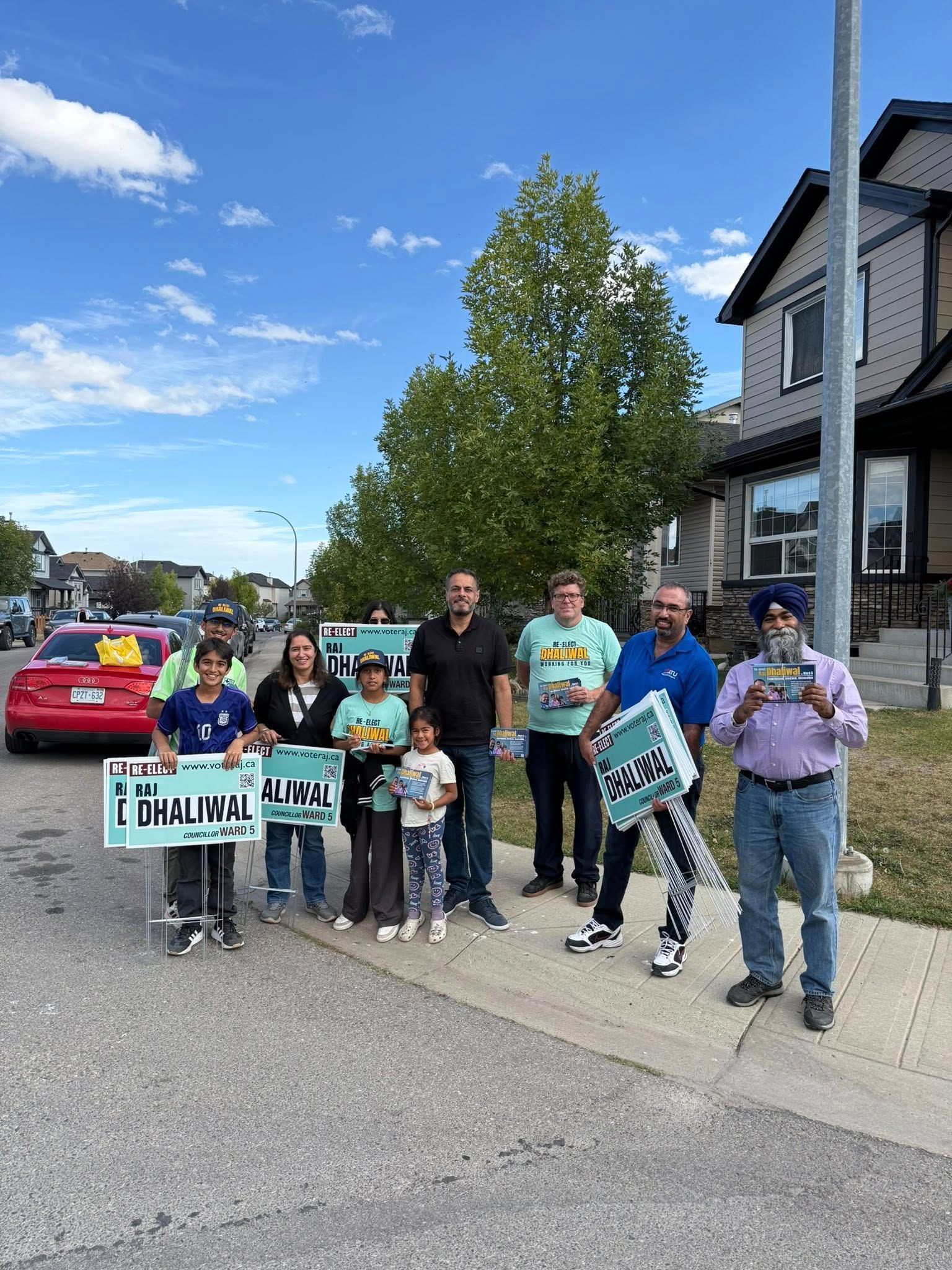 Out in Saddleridge right now knocking on doors
