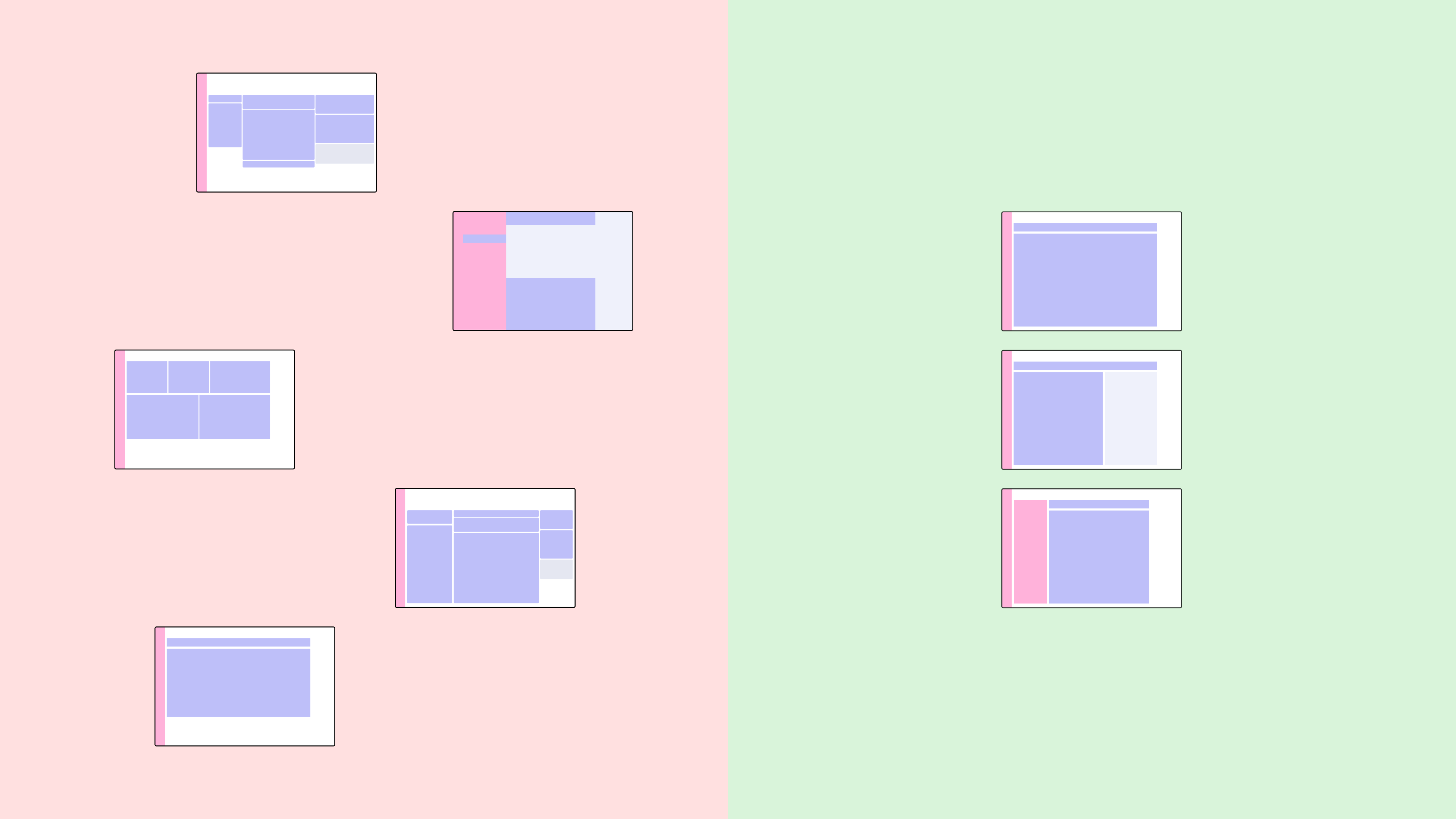 minimalistic browser layouts before and after redesign
