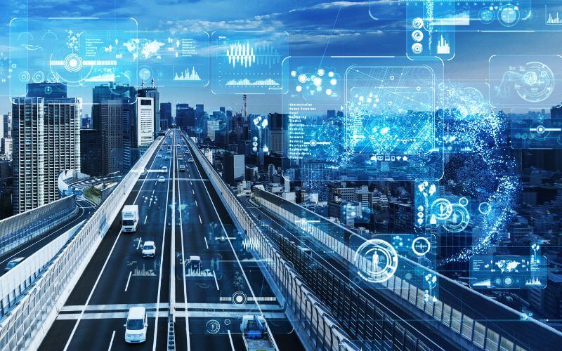 automotive track and trace technology is represented by vehicles and digital images