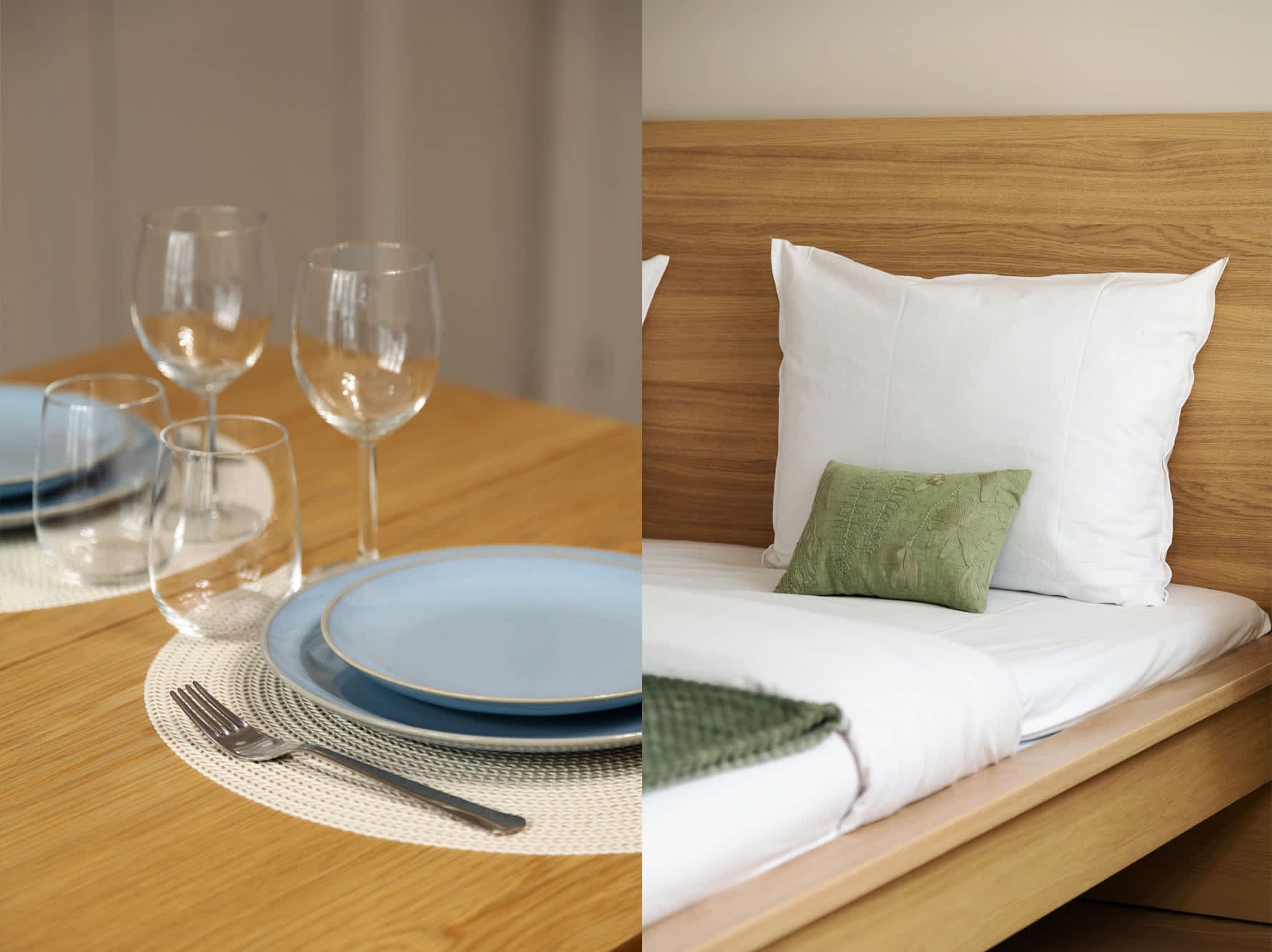 Appartement meublé rénové de 55 m² rue des Tournelles Paris 4e, canapé-lit et coin repas dans un intérieur lumineux du Marais
