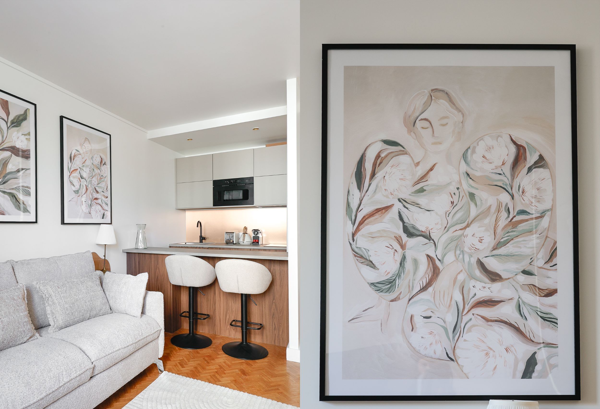 Bright contemporary furnished apartment Paris 15th
