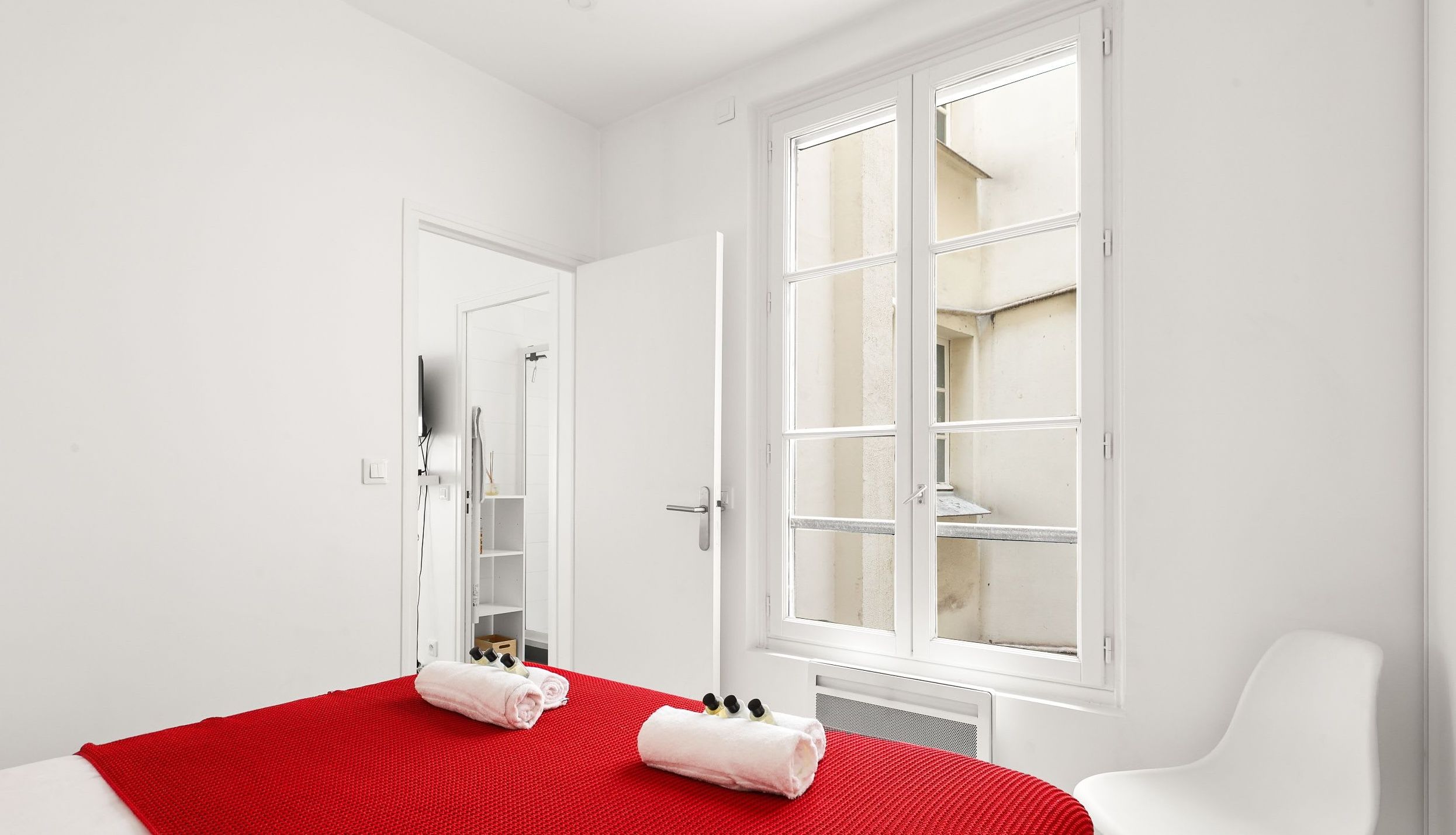 A calm and cozy cocoon, thoughtfully arranged for a peaceful night's sleep.