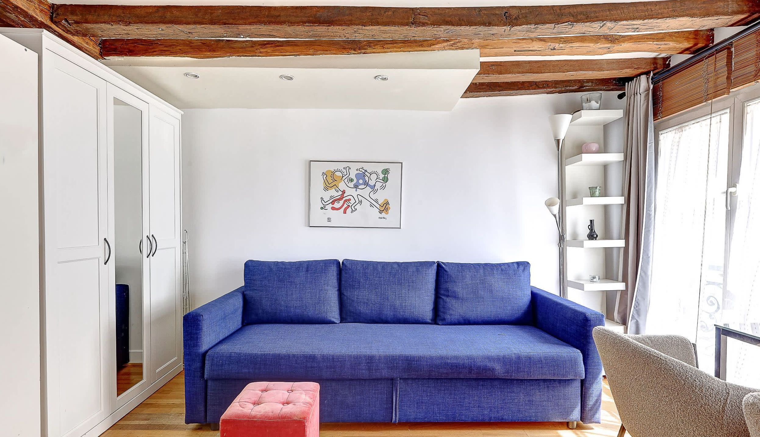 A sofa bed.