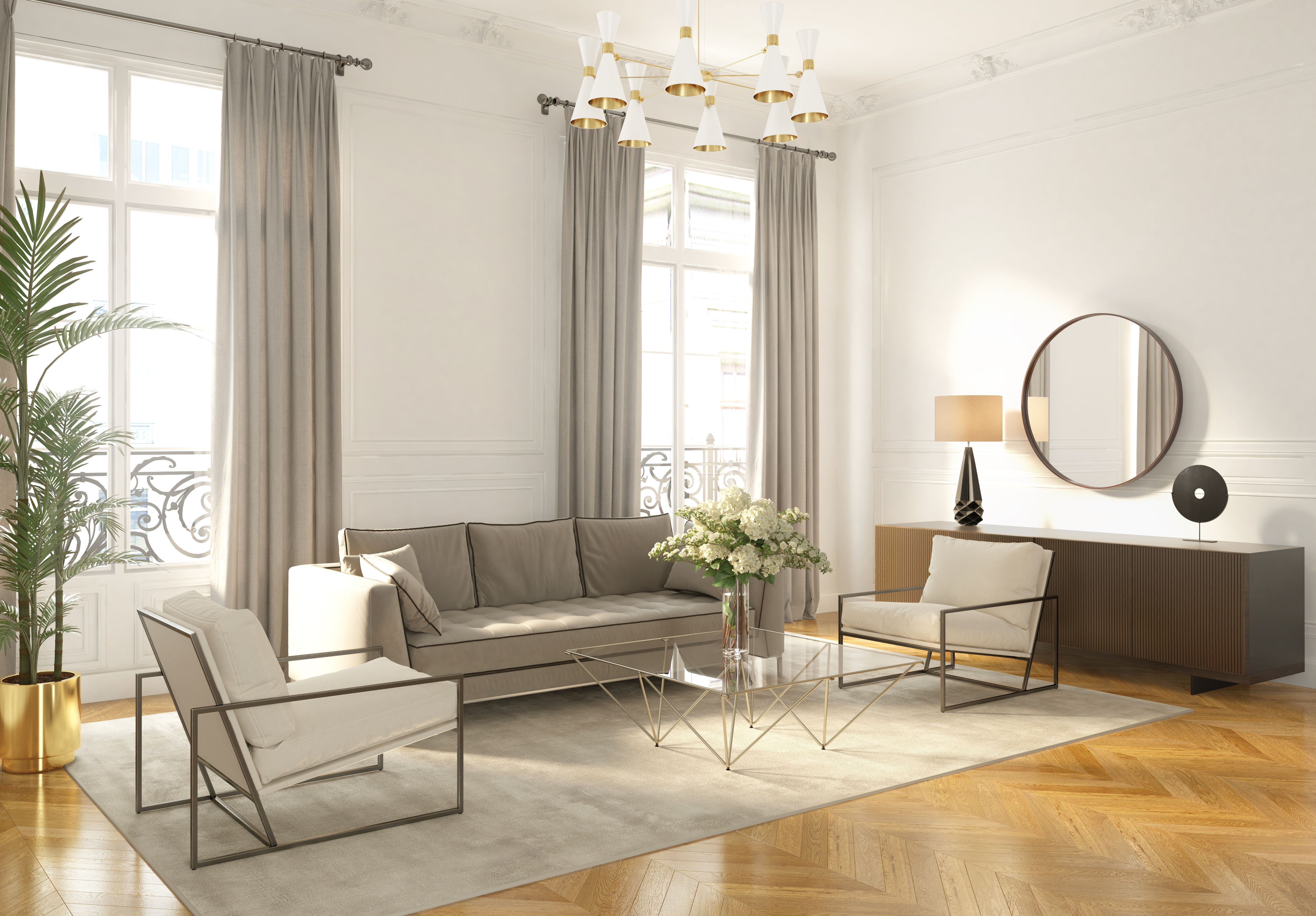 Intérieur d'un appartement meublé à Paris
