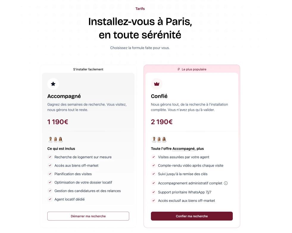 Les formules Relocation In Paris