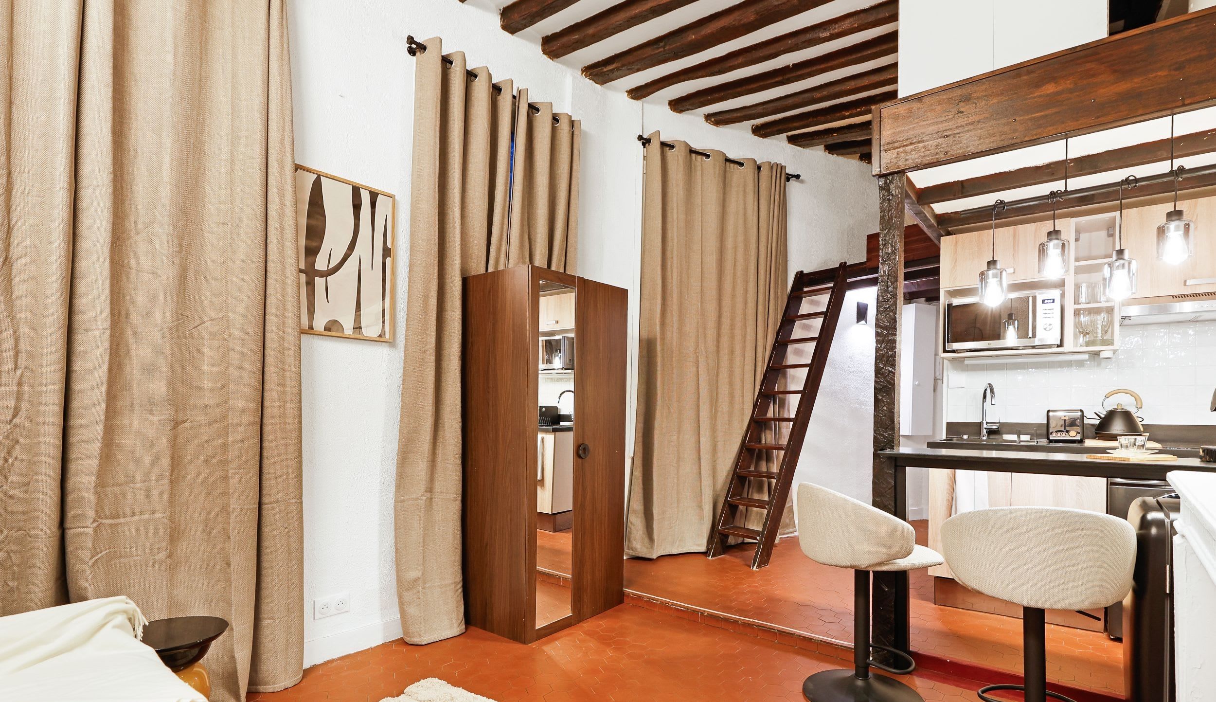 Architect-designed duplex on Rue des Vertus, Le Marais Paris