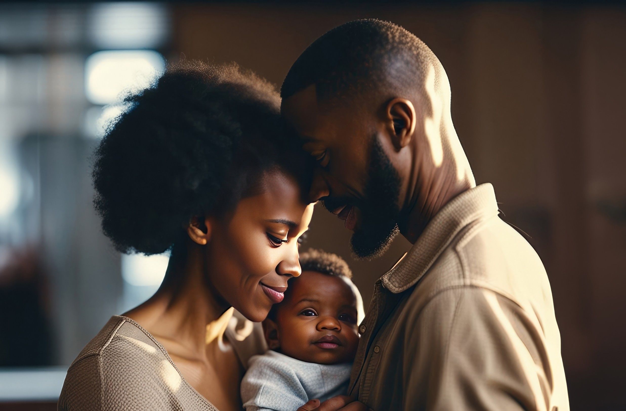 Man and woman with baby