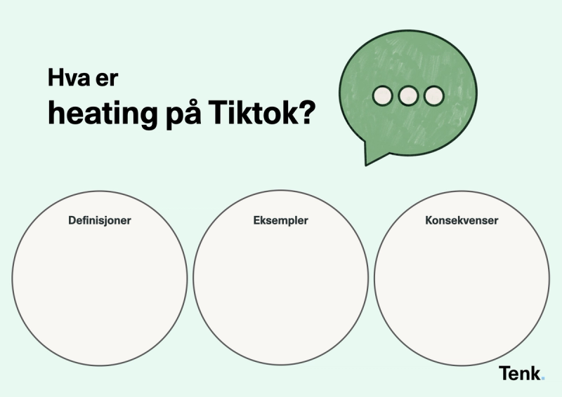 Skjermbilde av PDF-en "Arbeidsark om "heating" på TikTok".