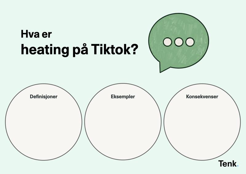 Skjermbilde av PDF-en "Arbeidsark om "heating" på TikTok".