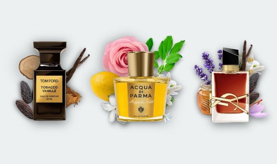 Hajuvedet, joissa on lämpimiä, mausteisia ja kukkaisia vivahteita