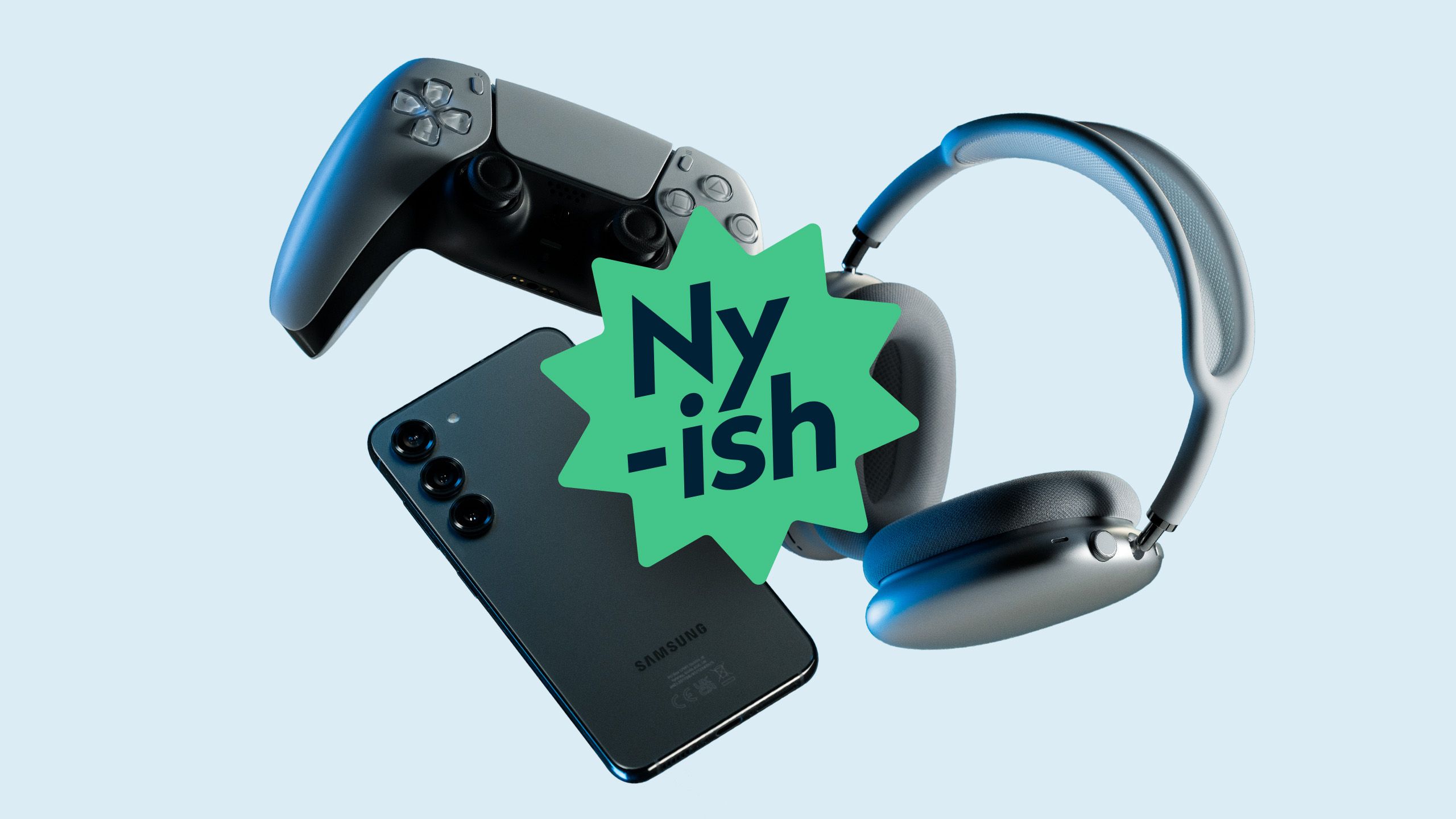 Nyish-skylt med begagnade produkter