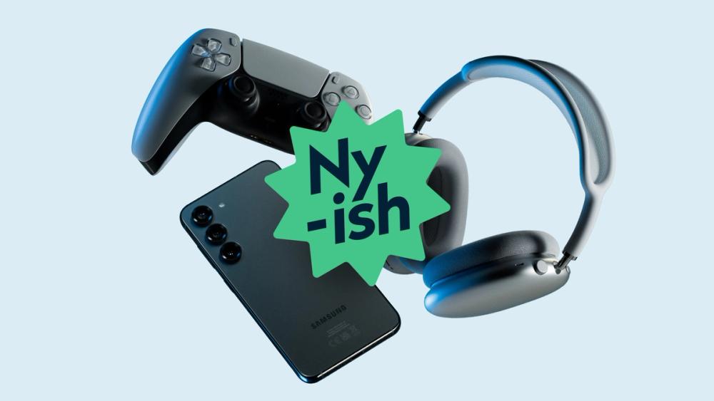 Nyish-skylt med begagnade produkter