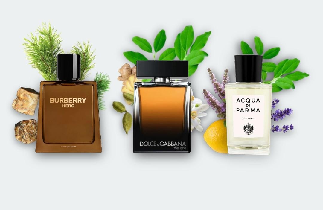 Parfyymit, joissa on puisia, mausteisia ja raikkaita vivahteita