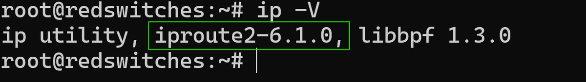 # ip -V