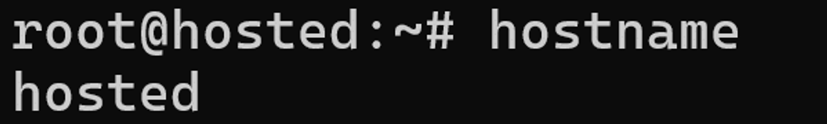 # hostname