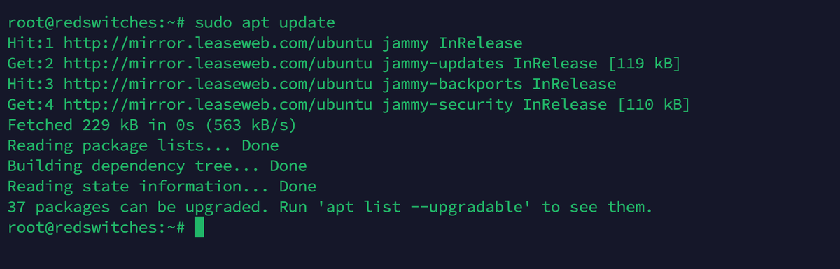 apt update