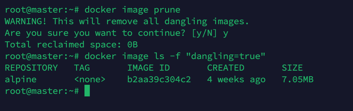 docker image prune