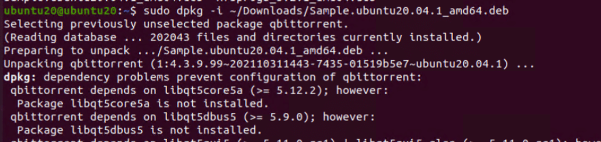 sudo dpkg -i <package path> (Absolute path)