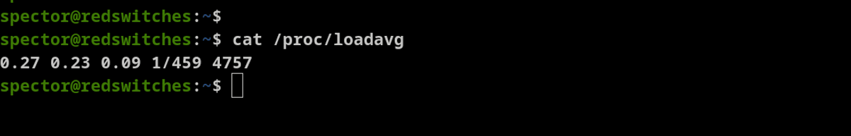 cat proc load avg
