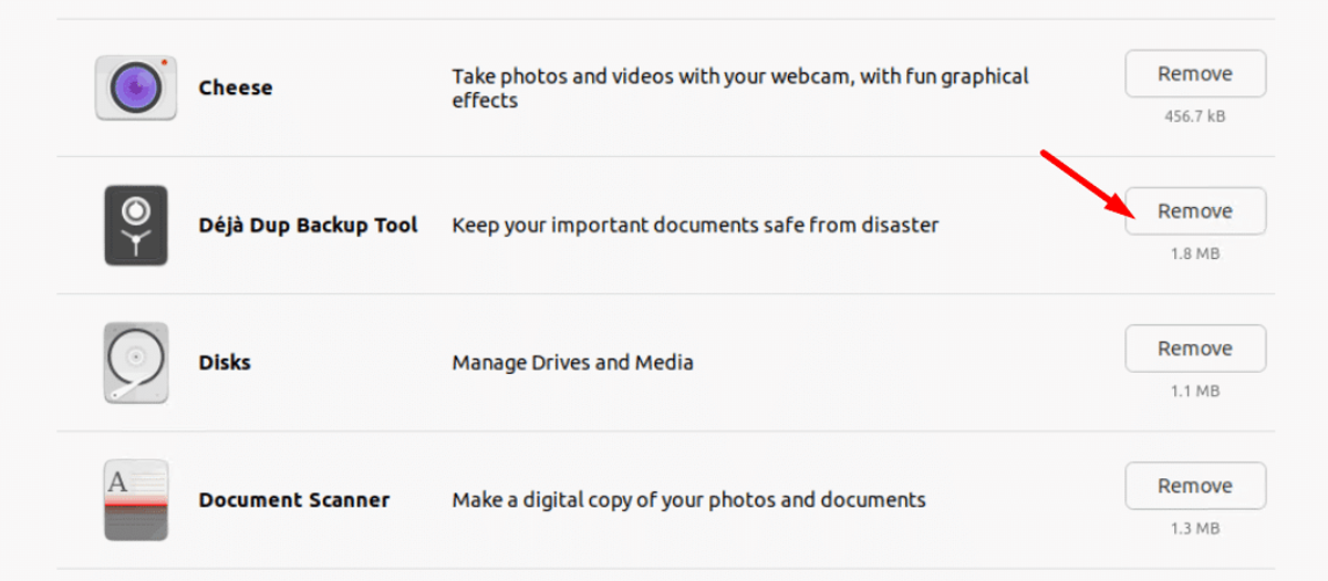 Find the software you wish to uninstall