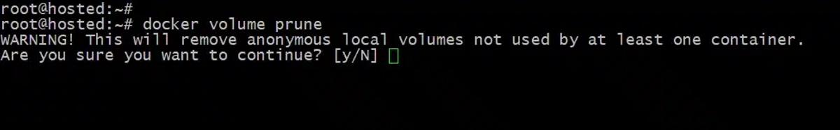 # docker volume prune